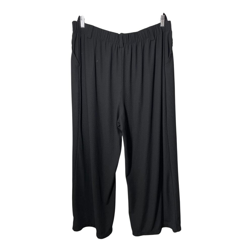 Halara Black Pants Slacks Trousers Pull On Size 2X XXL Stretch Wide Leg Pockets